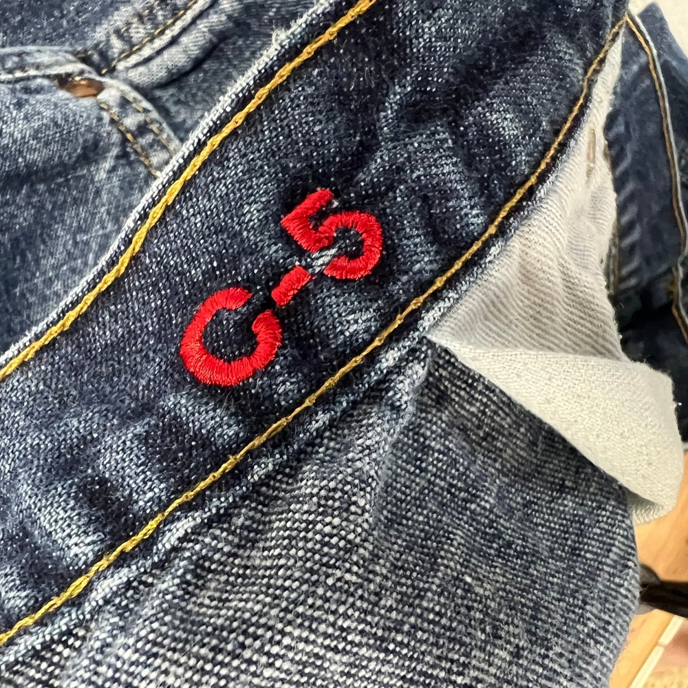 Vintage Y2K Polo Jeans Co Ralph Lauren Mens Carpenter 38x34 Blue Distressed - Picture 5 of 13